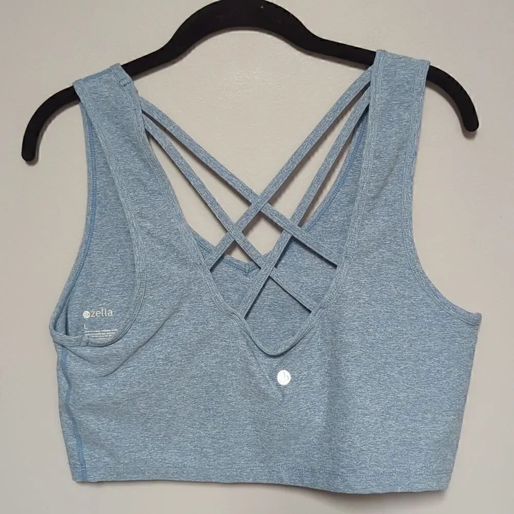 Zella Blue Crop Top - Picture 2 of 3
